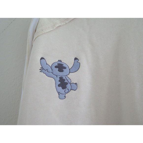 adidas HF4631 Women's Sz XL Beige Disney Lilo & Stitch Button Down L/S Shirt - Picture 7 of 11